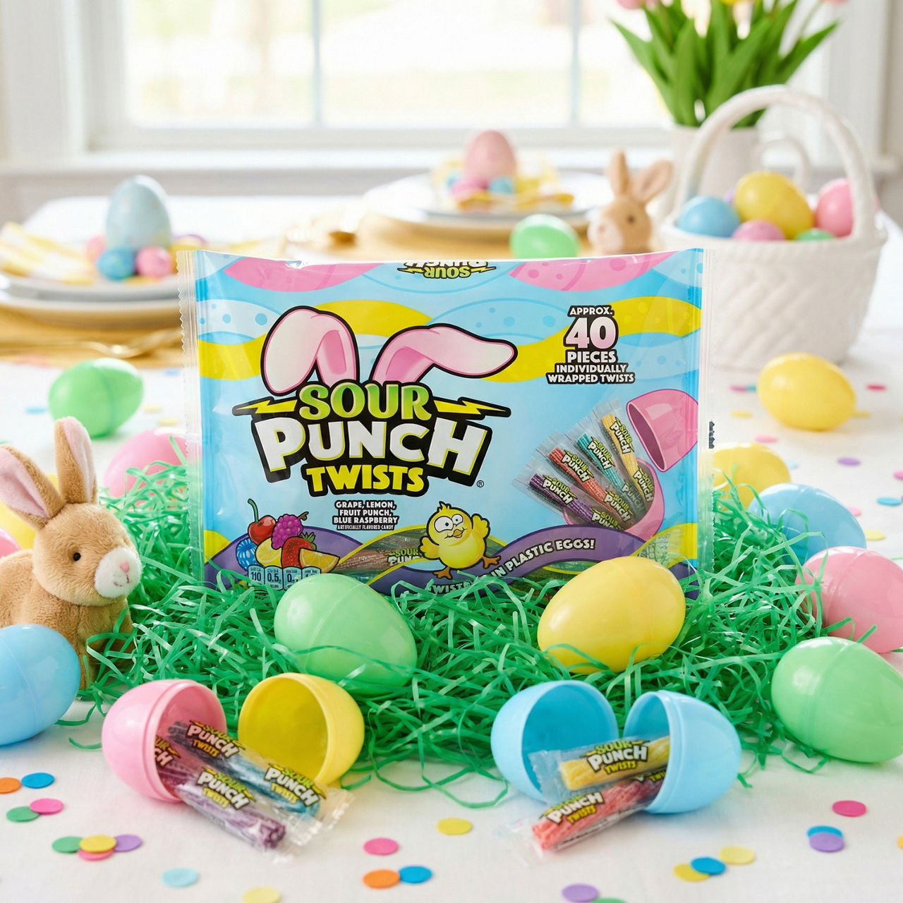 Buy Sour Punch Twists, Individually Wrapped Easter Candy, 9oz Bag