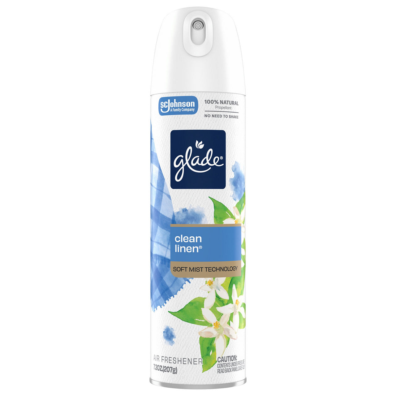 Glade® Soft Mist Odor Fighting Aerosol Air Freshener, Clean Linen®, 7.3oz, 1 count