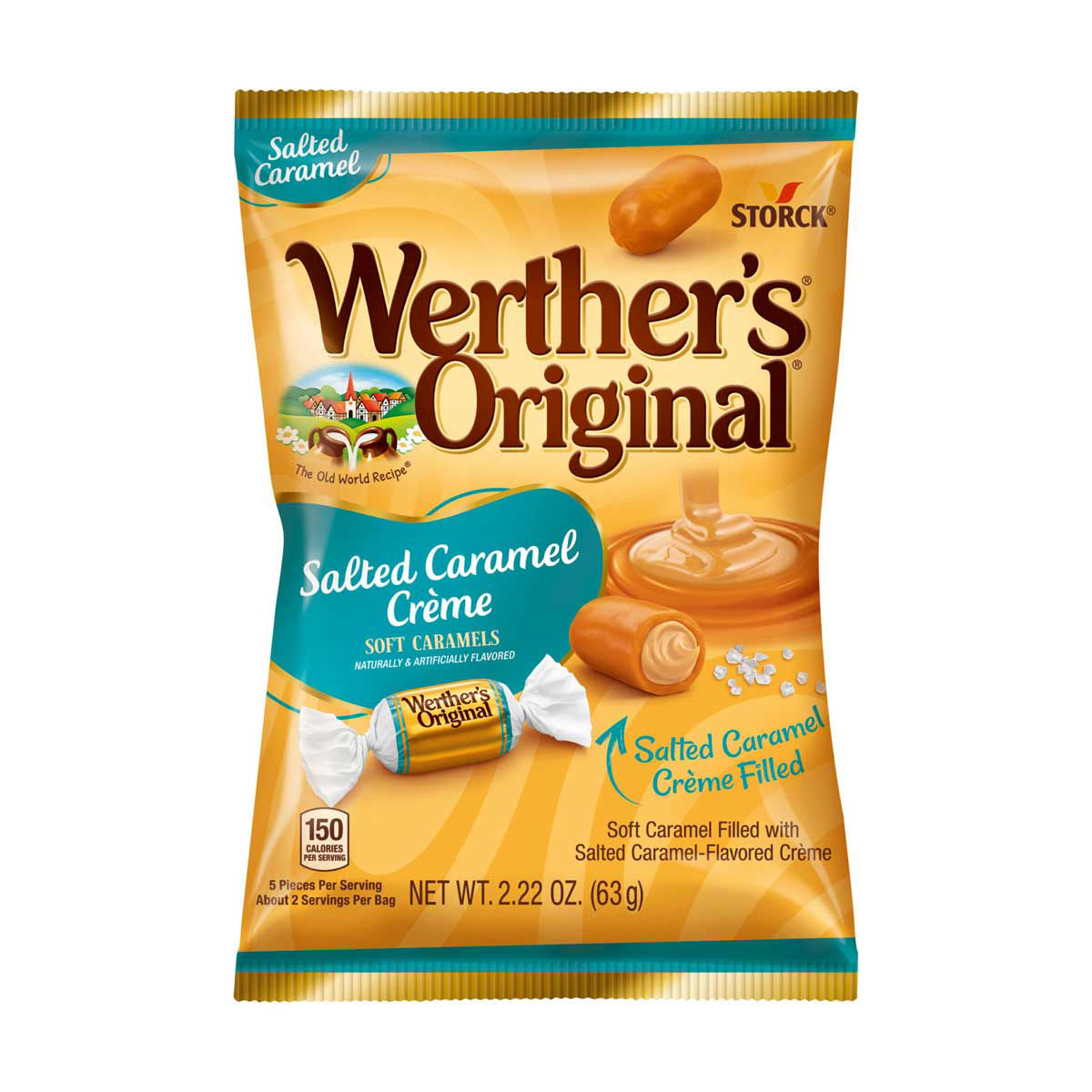 Werther's Original Salted Caramel Creme Soft Caramel Candy, 2.22 oz