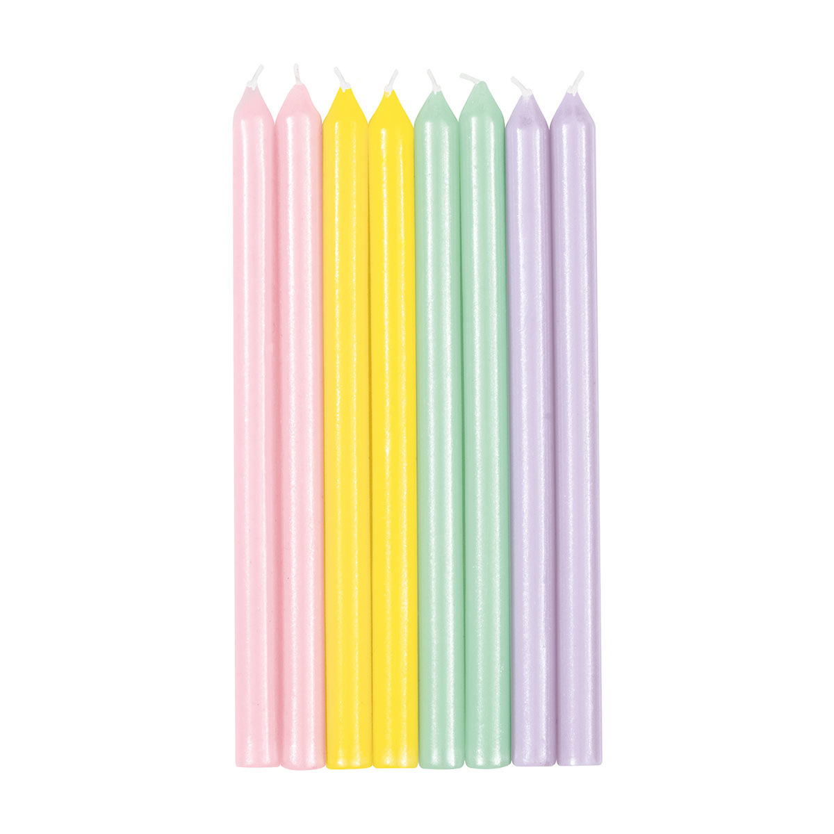 Pearlized Birthday Candles, Assorted Pastel