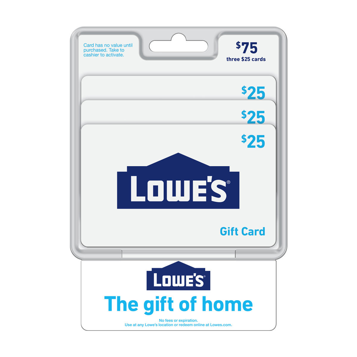 Lowe's $75 Multi-pack Gift Cards