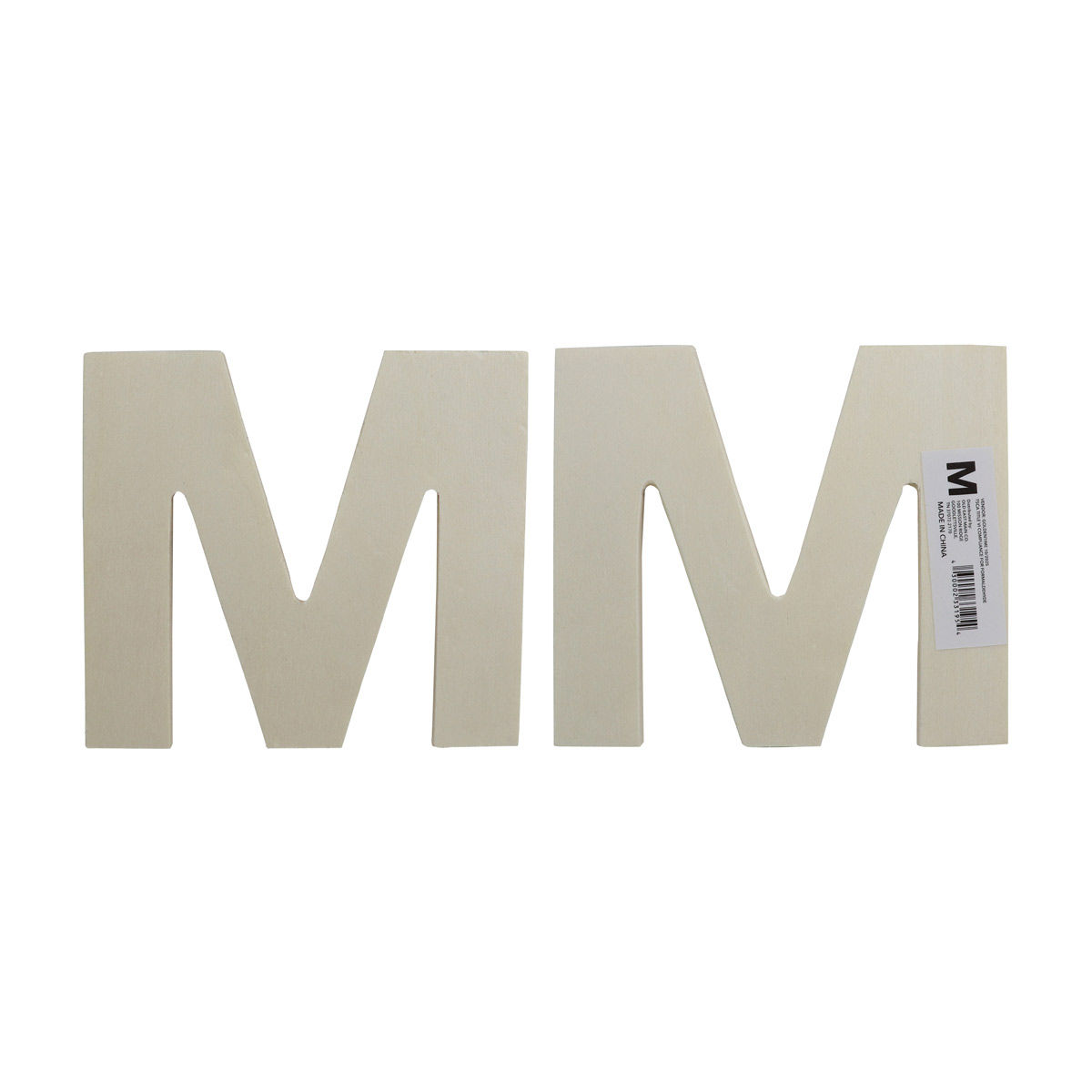 Wooden-Letter-"M",-2-ct