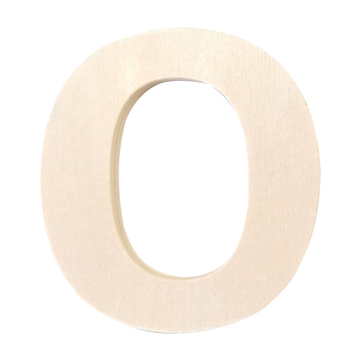 Unfinished Wooden Letter O, 5 in
