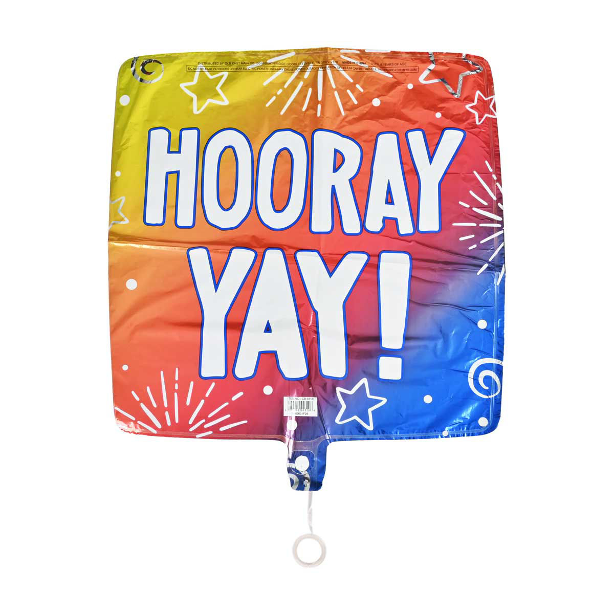 Rainbow Birthday Foil Balloon, 18 in, 4 Assorted Designs
