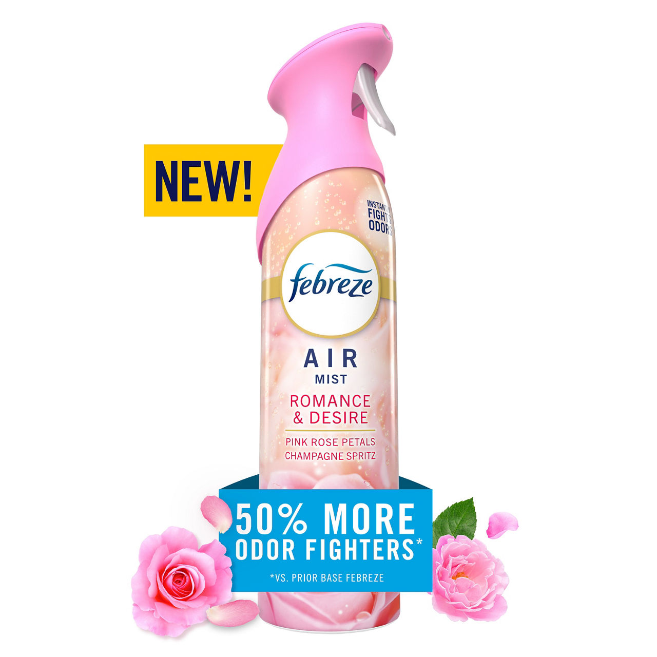 Febreze Air Mist, Air Freshener Spray, Odor Fighting Room Spray, Romance & Desire Scent, 8.1oz