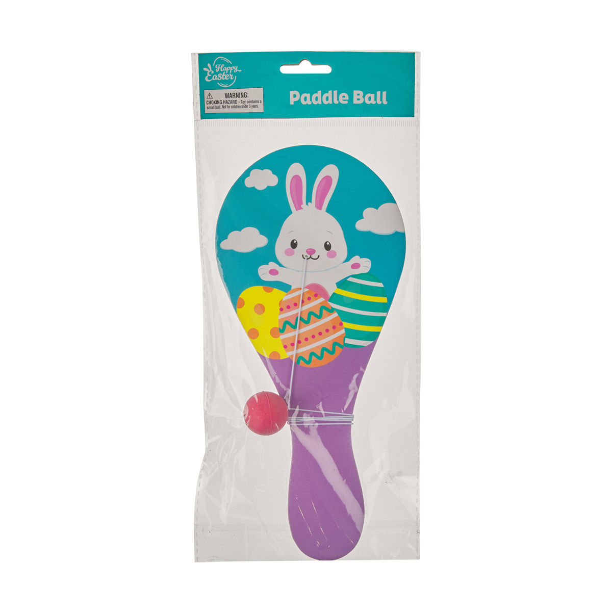 Happy Easter Paddle Ball Toy, Assorted