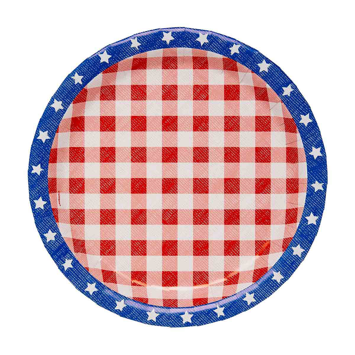 Gingham Round Plates, 9 in — pOpshelf