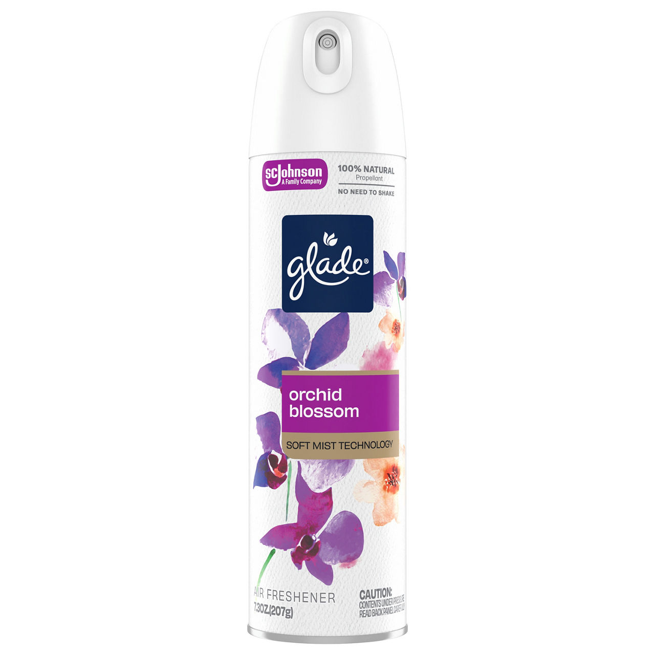 Glade® Soft Mist Odor Fighting Aerosol Air Freshener, Orchid Blossom, 7.3oz, 1 count