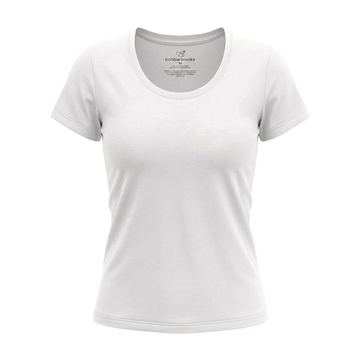 Bobbie Brooks Women’s Scoop Neck White T-Shirt, Medium