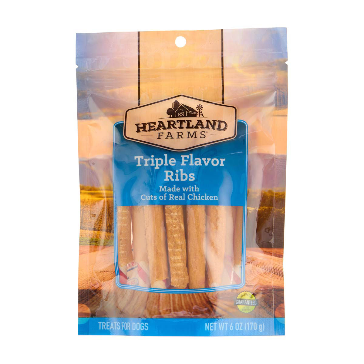 Heartland Farms Triple Flavor Rib Dog Treats, 6 oz