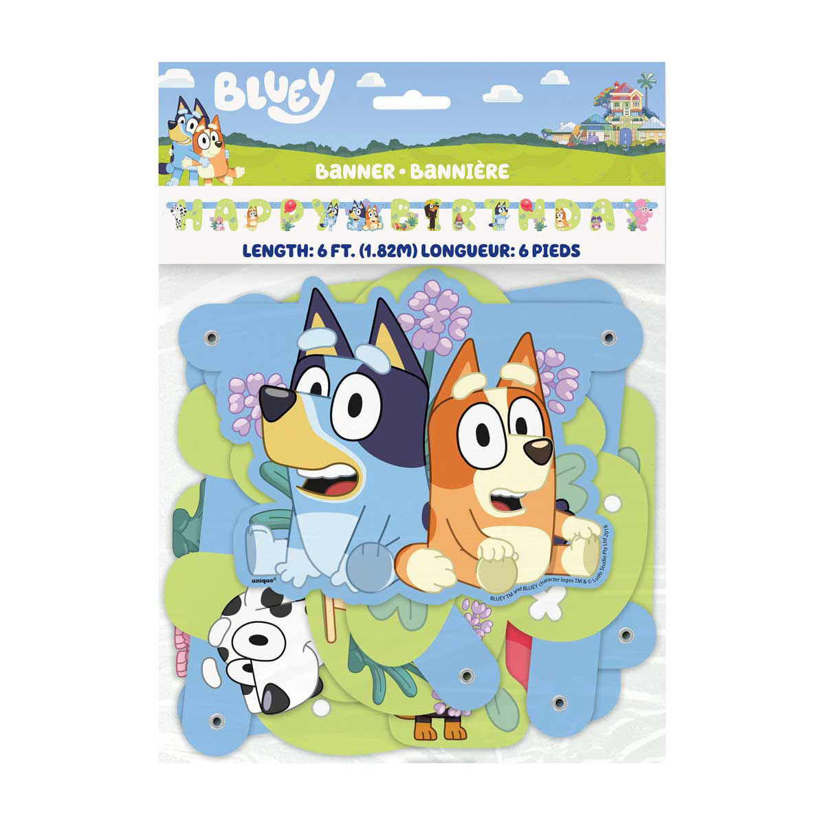 Bluey Happy Birthday Banner, 6 ft