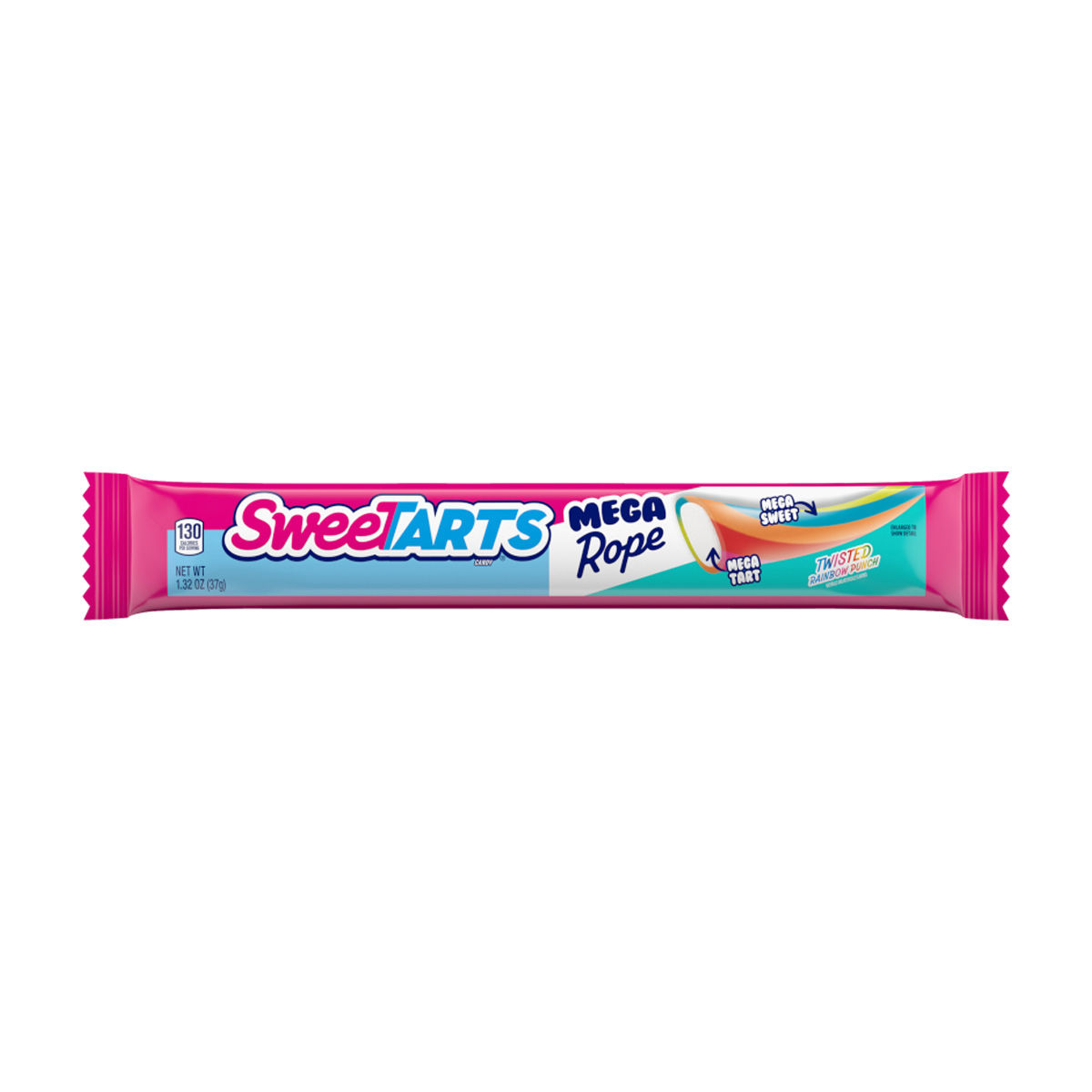 Sweetarts Twisted Rainbow Punch Mega Rope, 1.32 oz