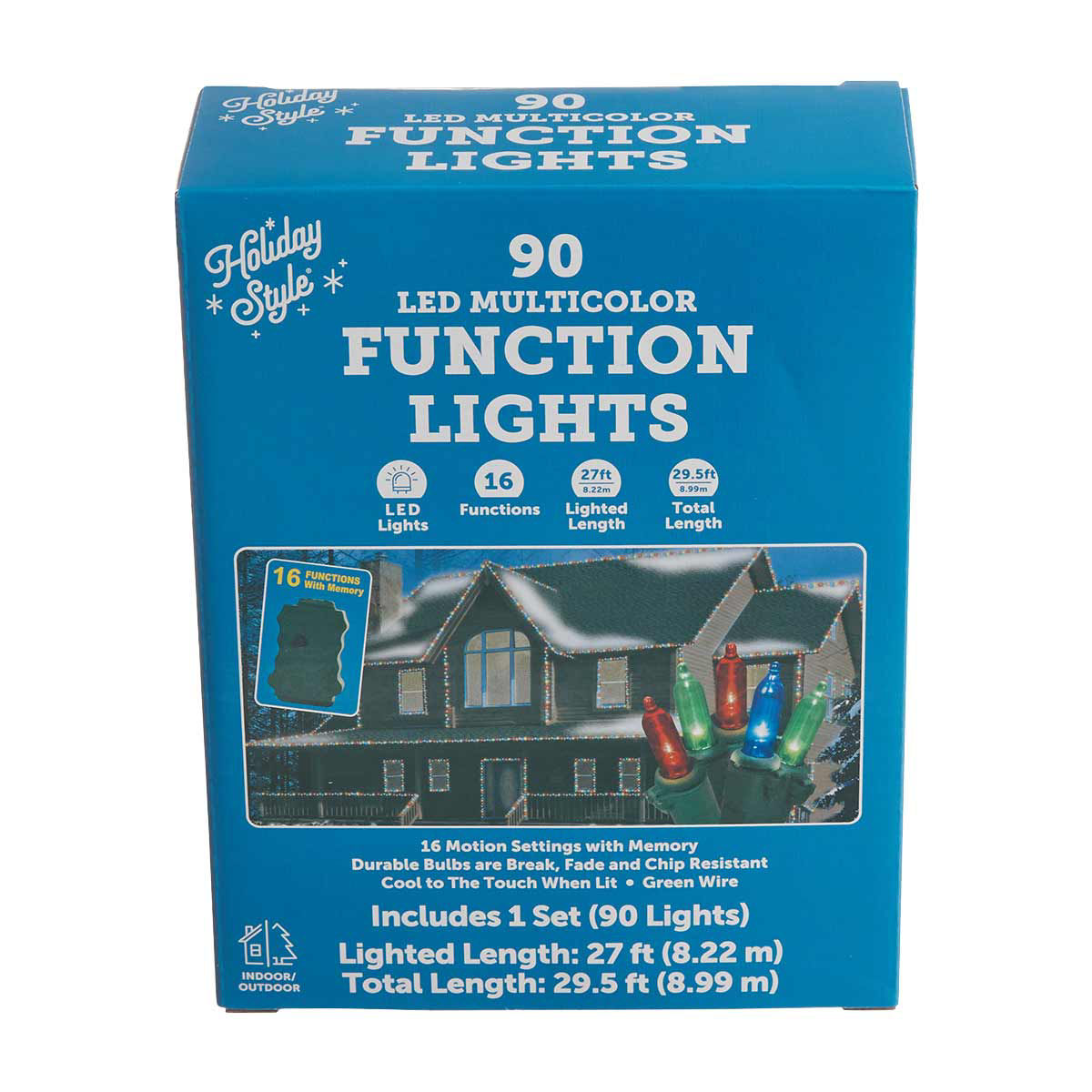Holiday-Style-90-LED-Multicolor-Function-Christmas-Lights