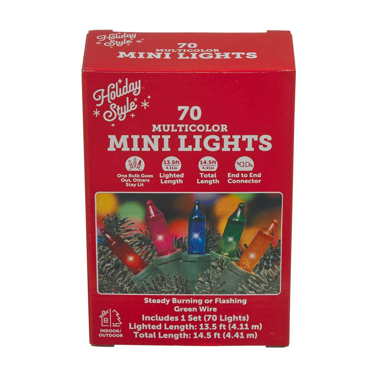 Holiday-Style-Christmas-Green-Wire-Mini-Lights,-Multi-color,-70-ct