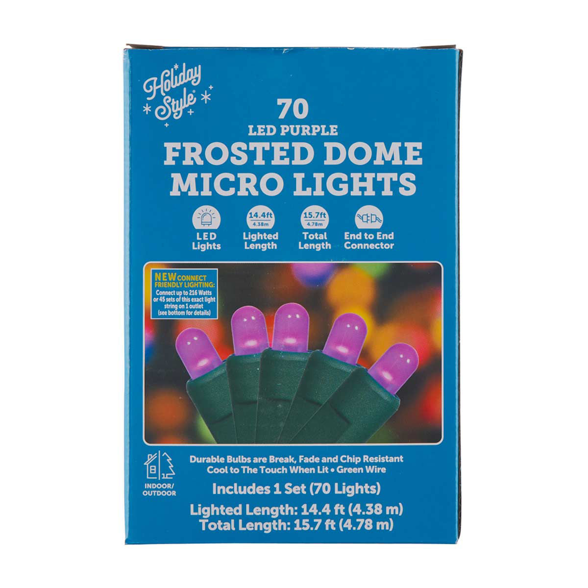 Holiday-Style-Christmas-LED-Frosted-Dome-Micro-Lights,-70-ct,-Assorted