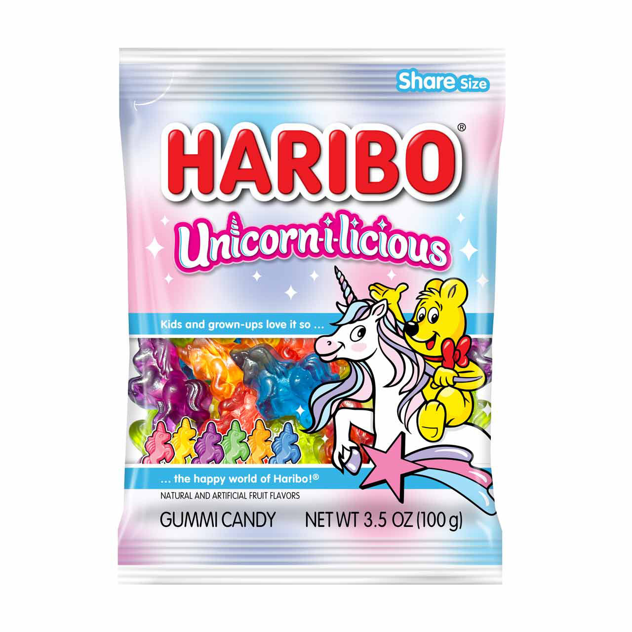 Haribo Unicornilicious Gummi Candy, 3.5 oz
