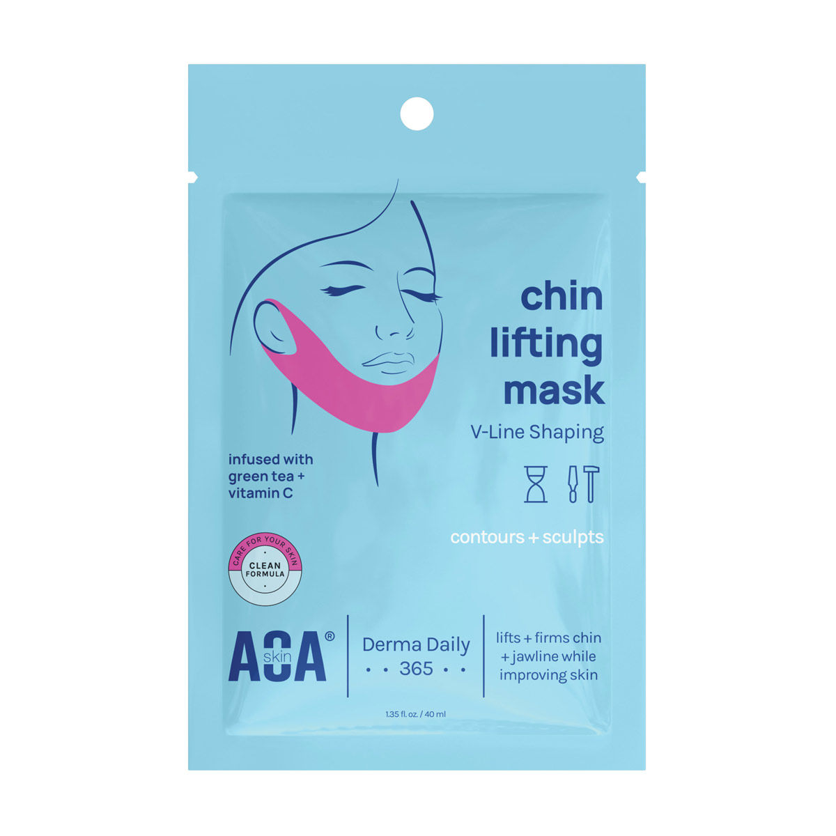 AOA Skin Chin Lifting V-Line Shaping Face Sheet Mask, 1.35 fl oz