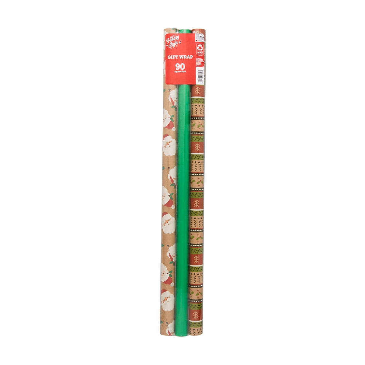 Holiday-Style-Christmas-Kraft-Gift-Wrap,-3-ct