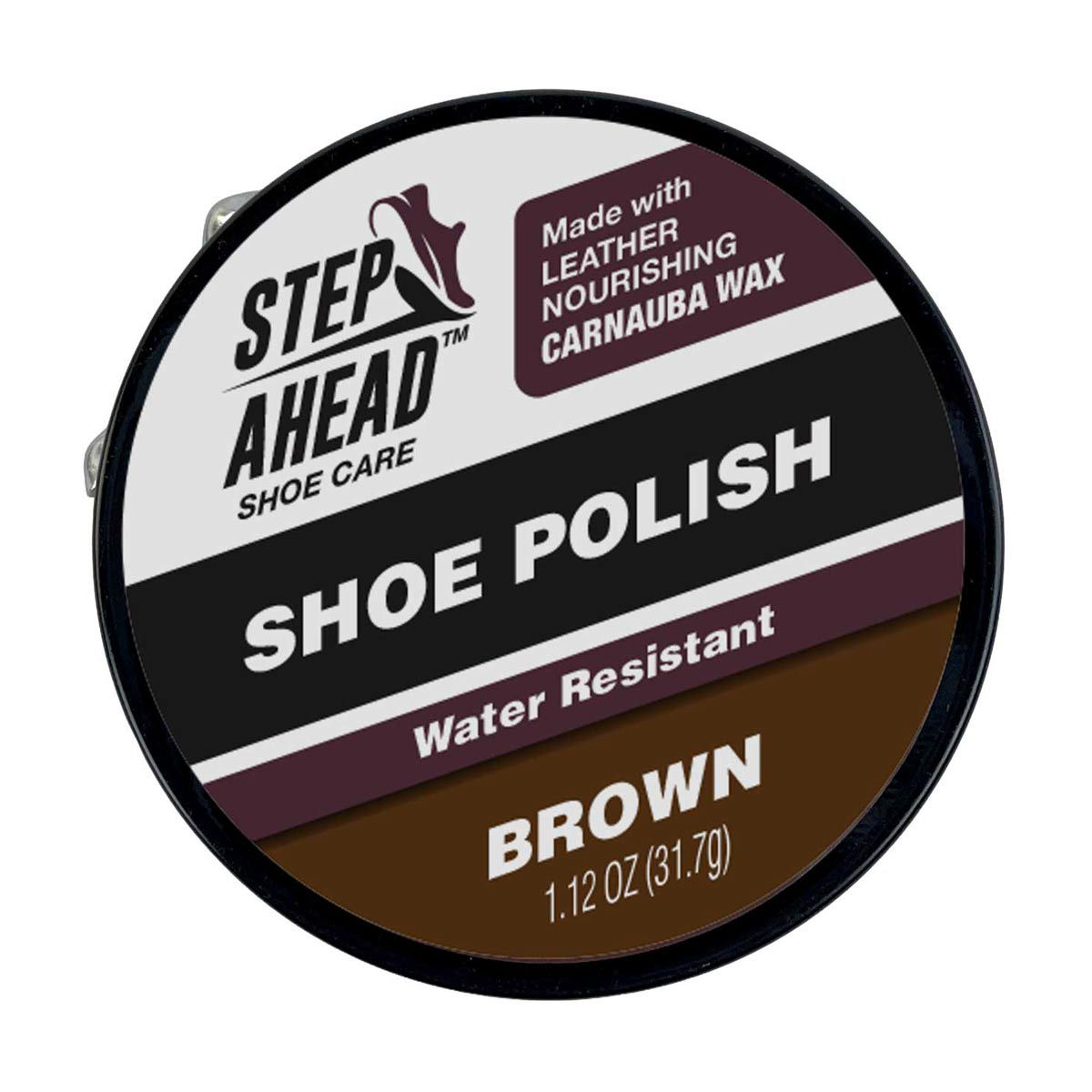 Step Ahead Shoe Care, Shoe Polish, Brown, 1.12 oz