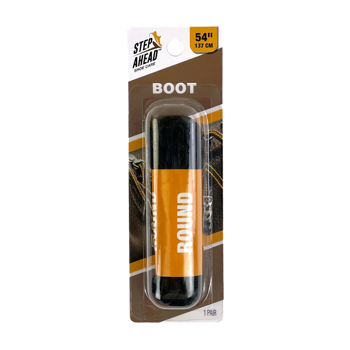 Step Ahead Shoe Care, Boot Lace, Black, 54 in