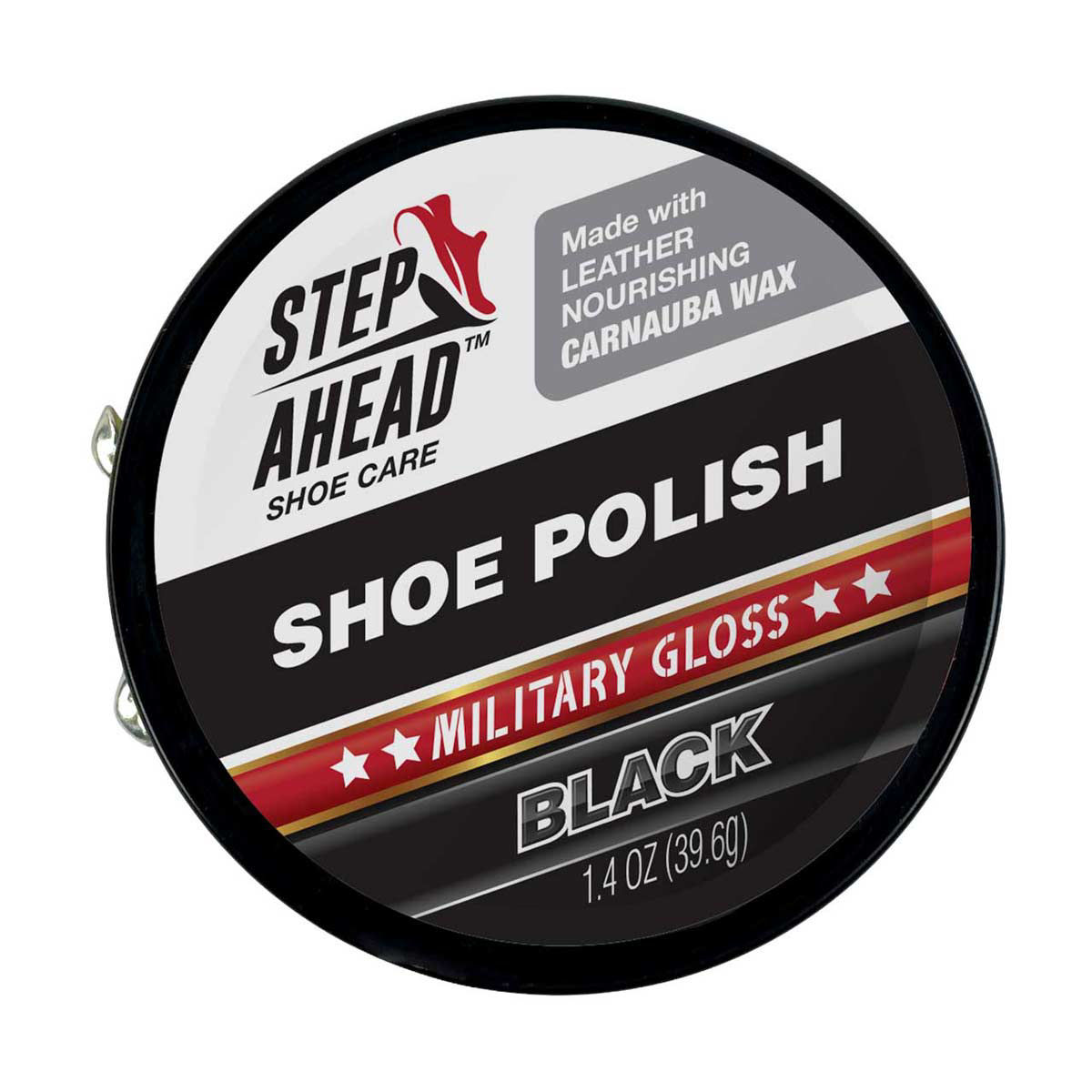 Step Ahead Shoe Care, Military Polish, Black, 1.4OZ