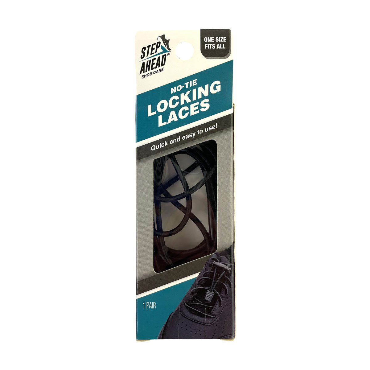 Step Ahead Shoe Care, No Tie Laces, Black