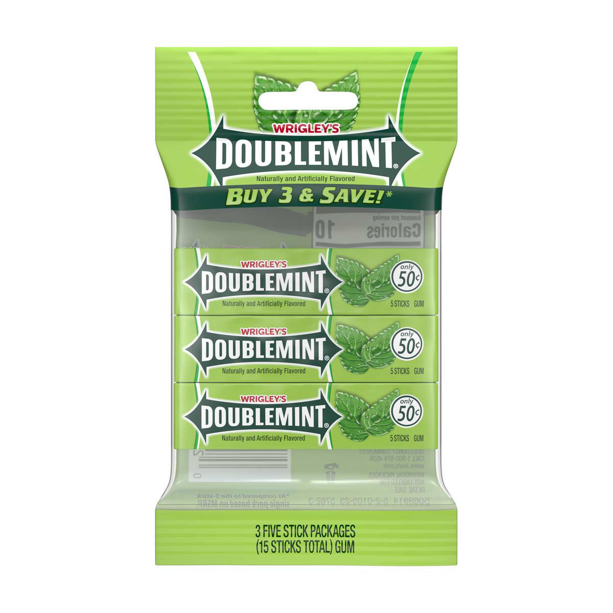 Wrigley's Doublemint Chewing Gum Bulk Pack, 5 Stick — Dollar General