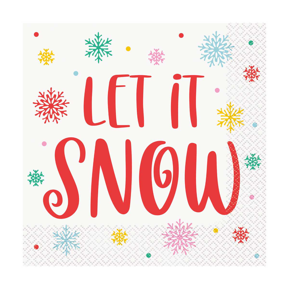 Holiday Style Snowy Santa Christmas Lunch Napkins, 16 ct