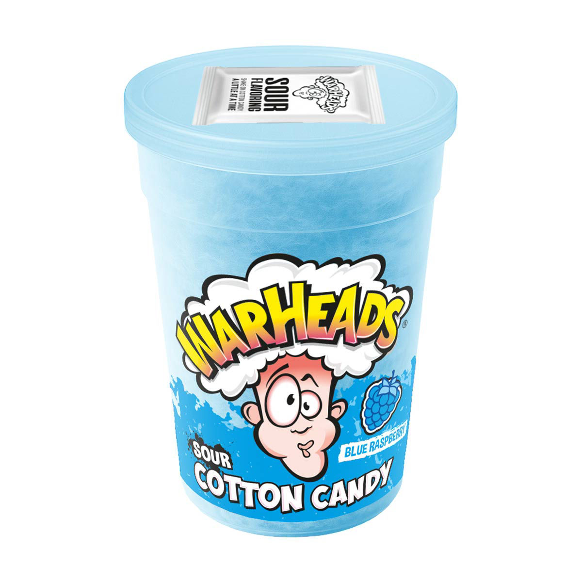 Warheads Blue Raspberry Sour Cotton Candy, 6 pk