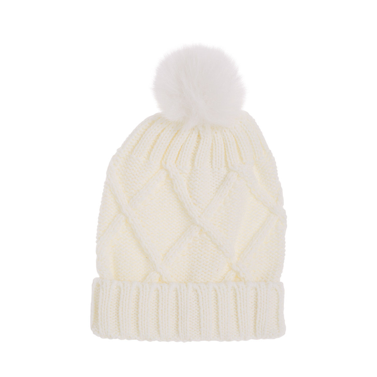 Classic Pom Pom Beanie, Ivory