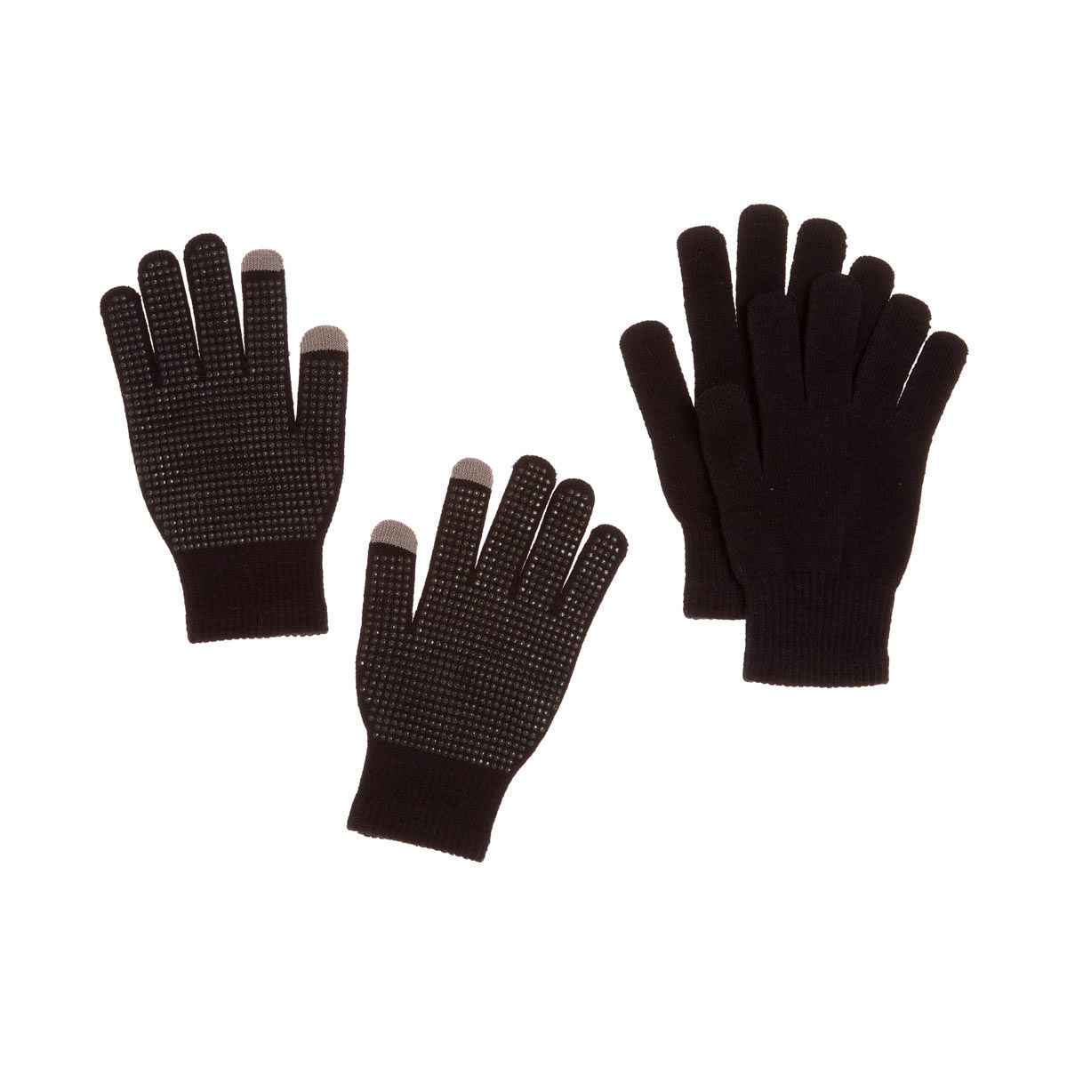 Touchscreen Gripper Gloves, Black