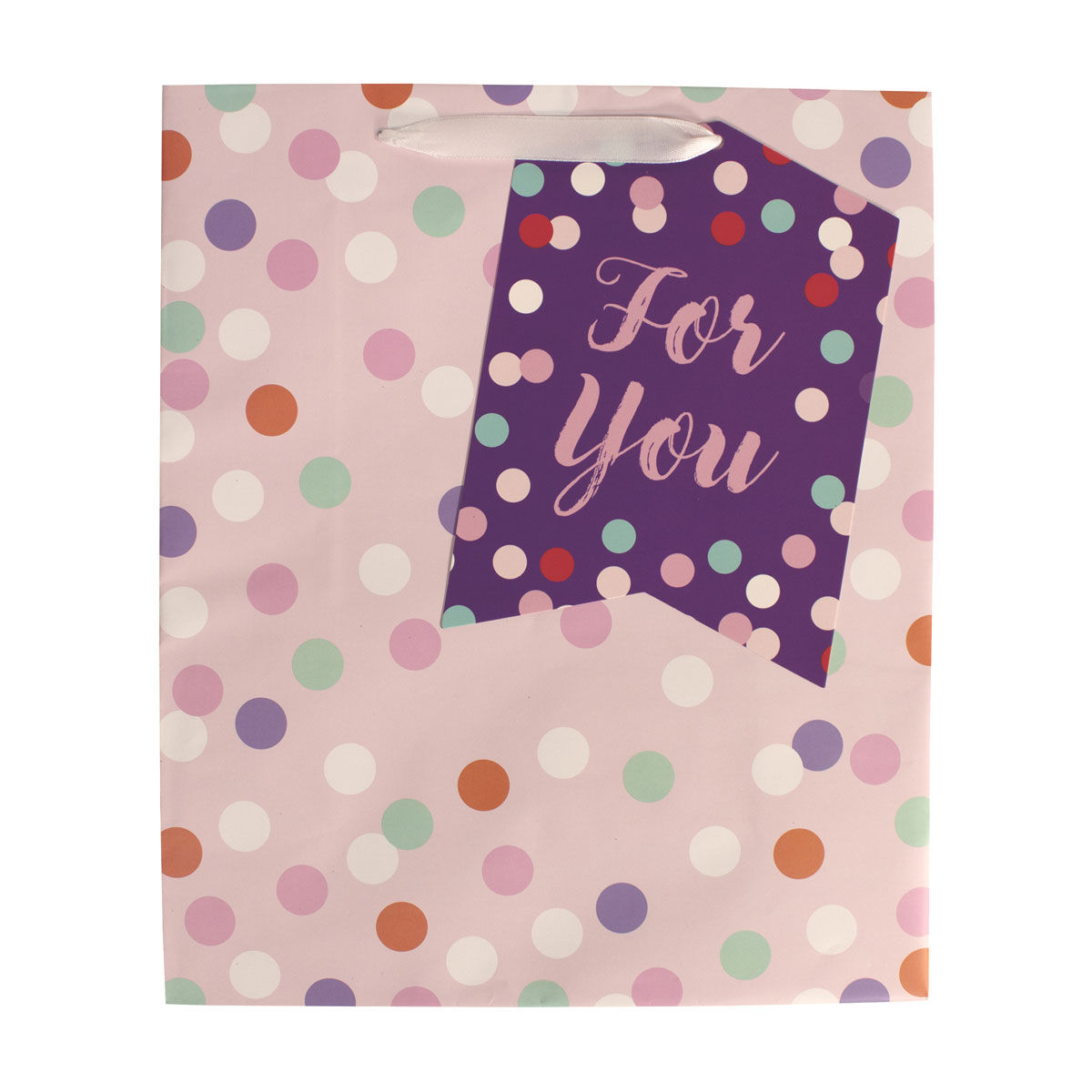Pastel Polka Dot For You Gift Bag, Large