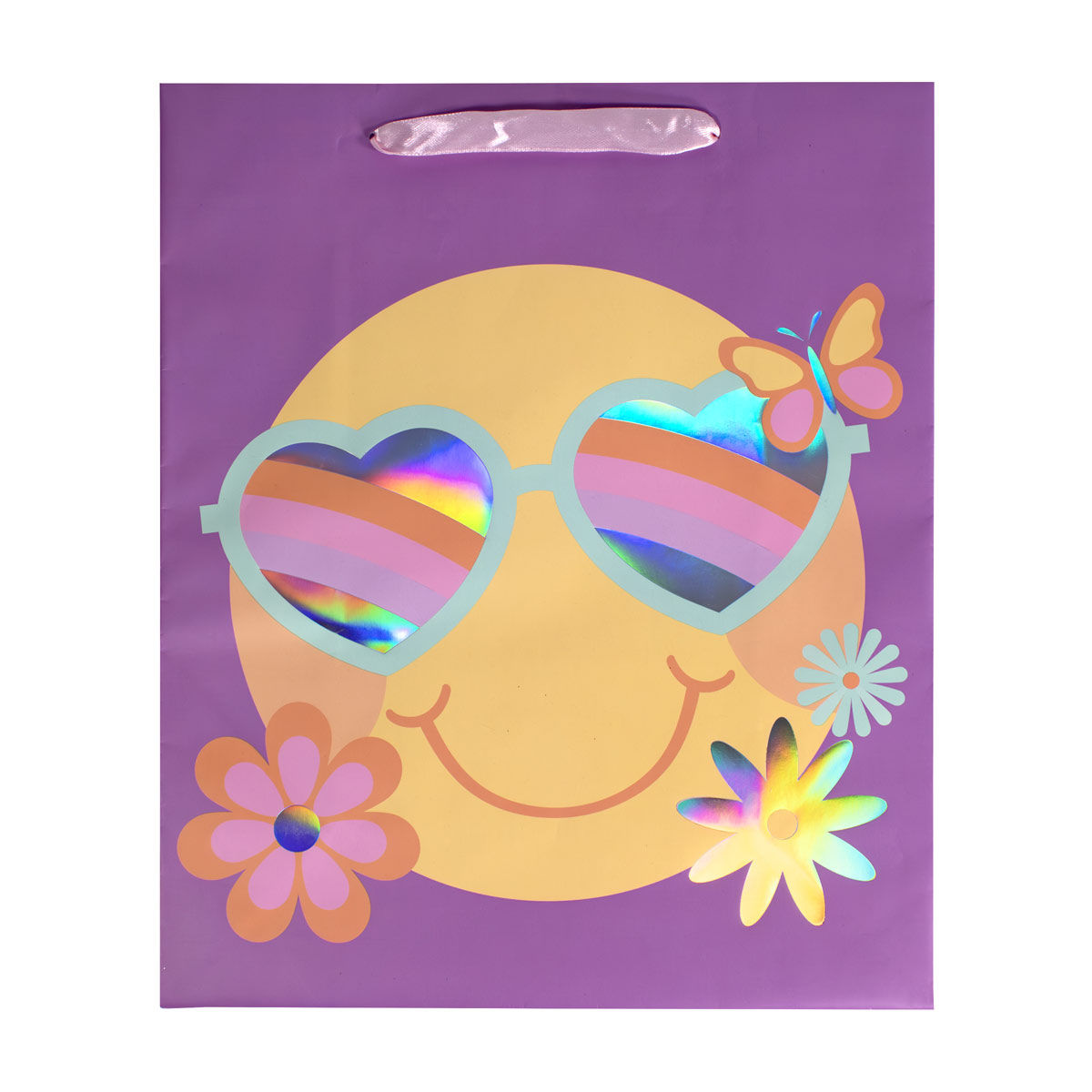 Smiley Face with Heart Sunglasses Gift Bag, Large
