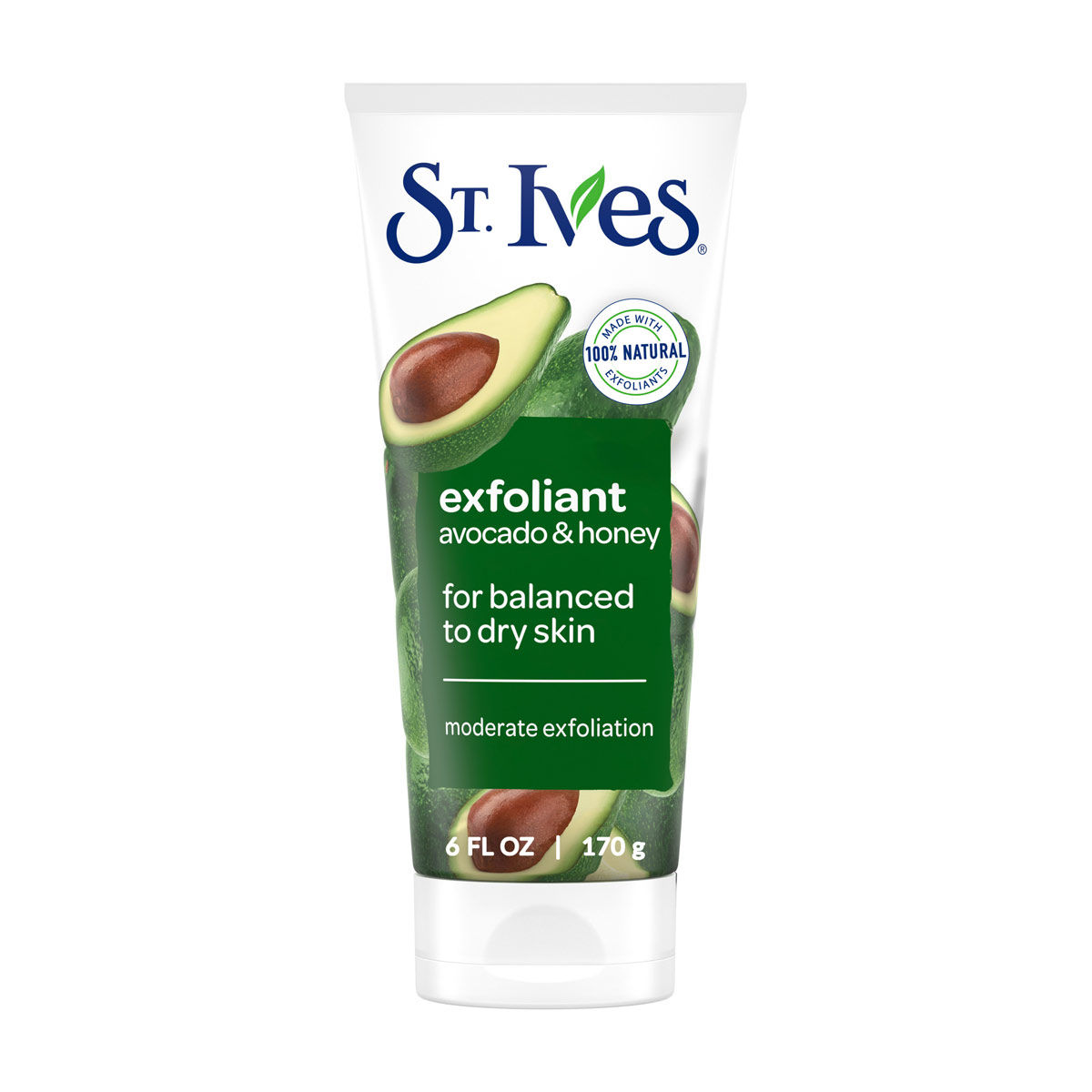 Suave Avocado & Honey Face Scrub, Facial Exfoliant for Balanced to Dry Skin, Moderate Exfoliation, 6 oz​