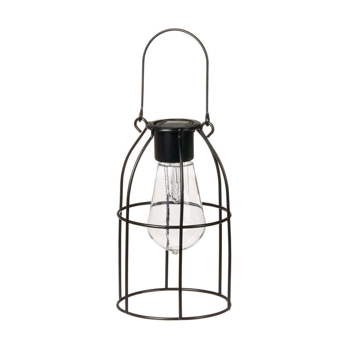 Decorative-Metal-Cage-Hanging-Light,-Black