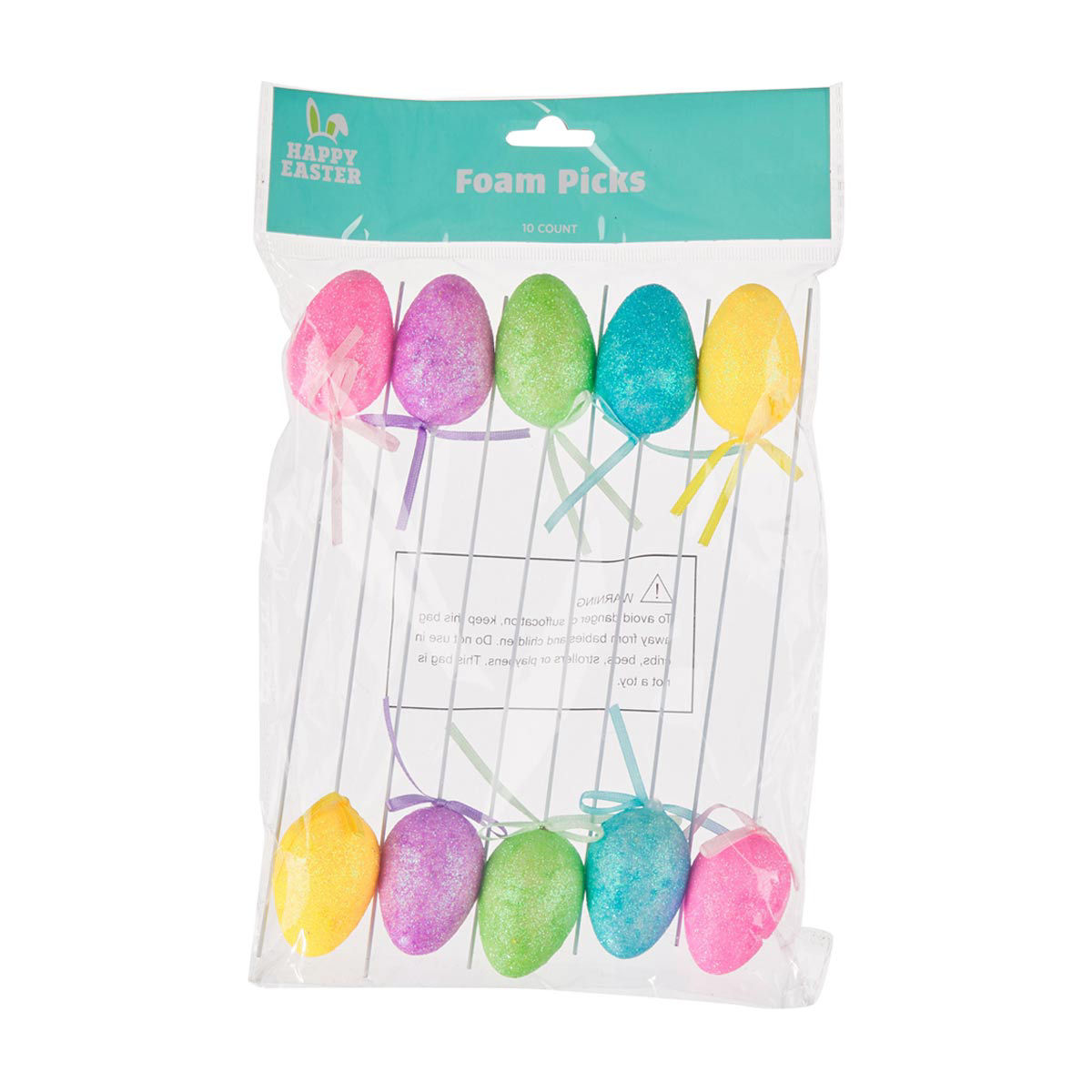Happy Easter Foam Picks, 10 ct, Assorted
