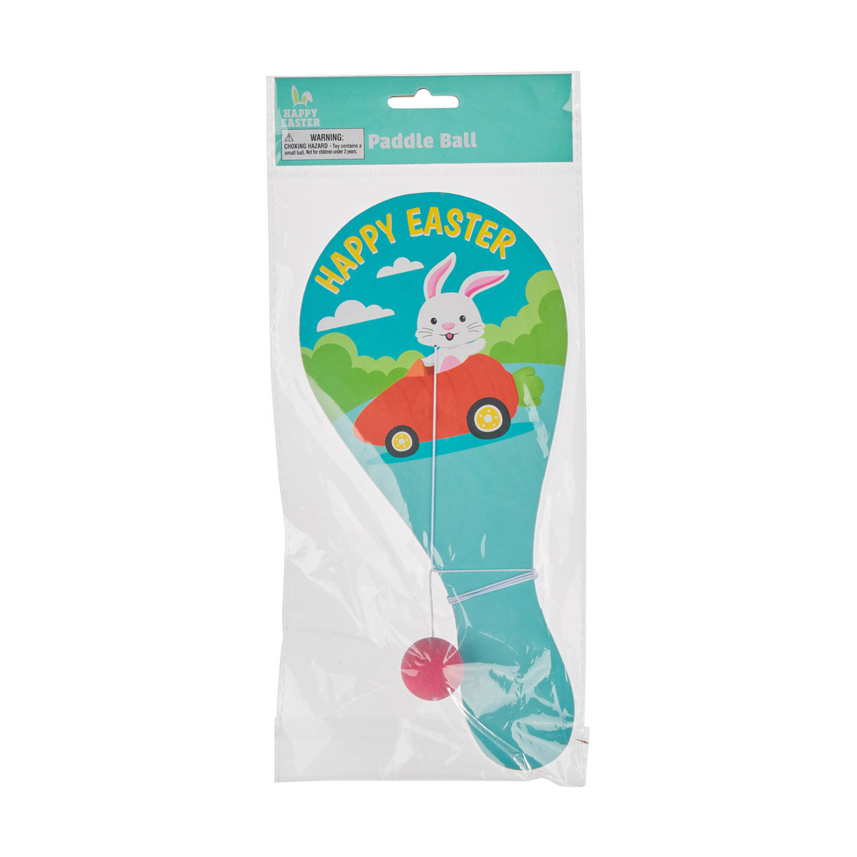 Happy Easter Printed Paddle Ball, Assorted