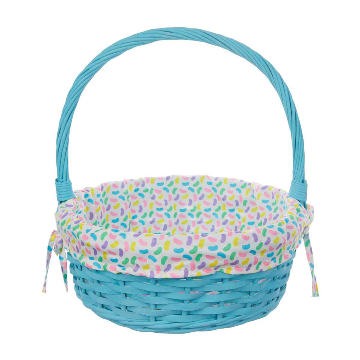 Easter Jelly Bean Printed Weave Basket, Blue, Large