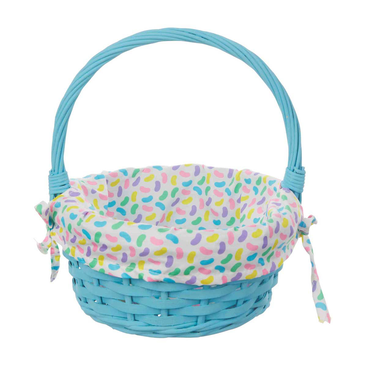 Easter Jelly Bean Printed Weave Basket, Blue, Small