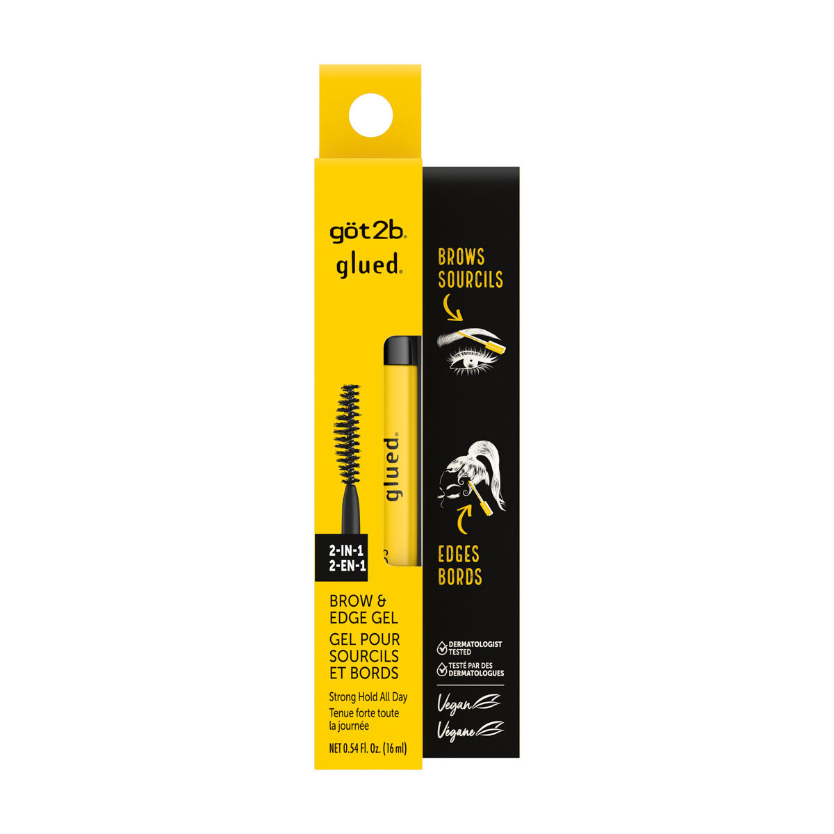 Got2b Glued 2-In-1 Brow & Edge Gel, 0.5 oz