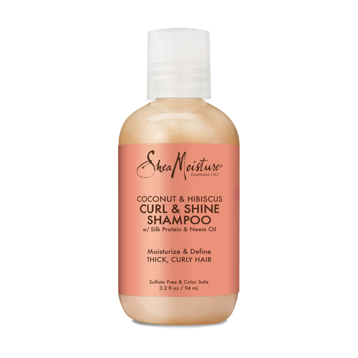 SheaMoisture Curl & Shine Shampoo, Coconut & Hibiscus, 3.2 fl oz
