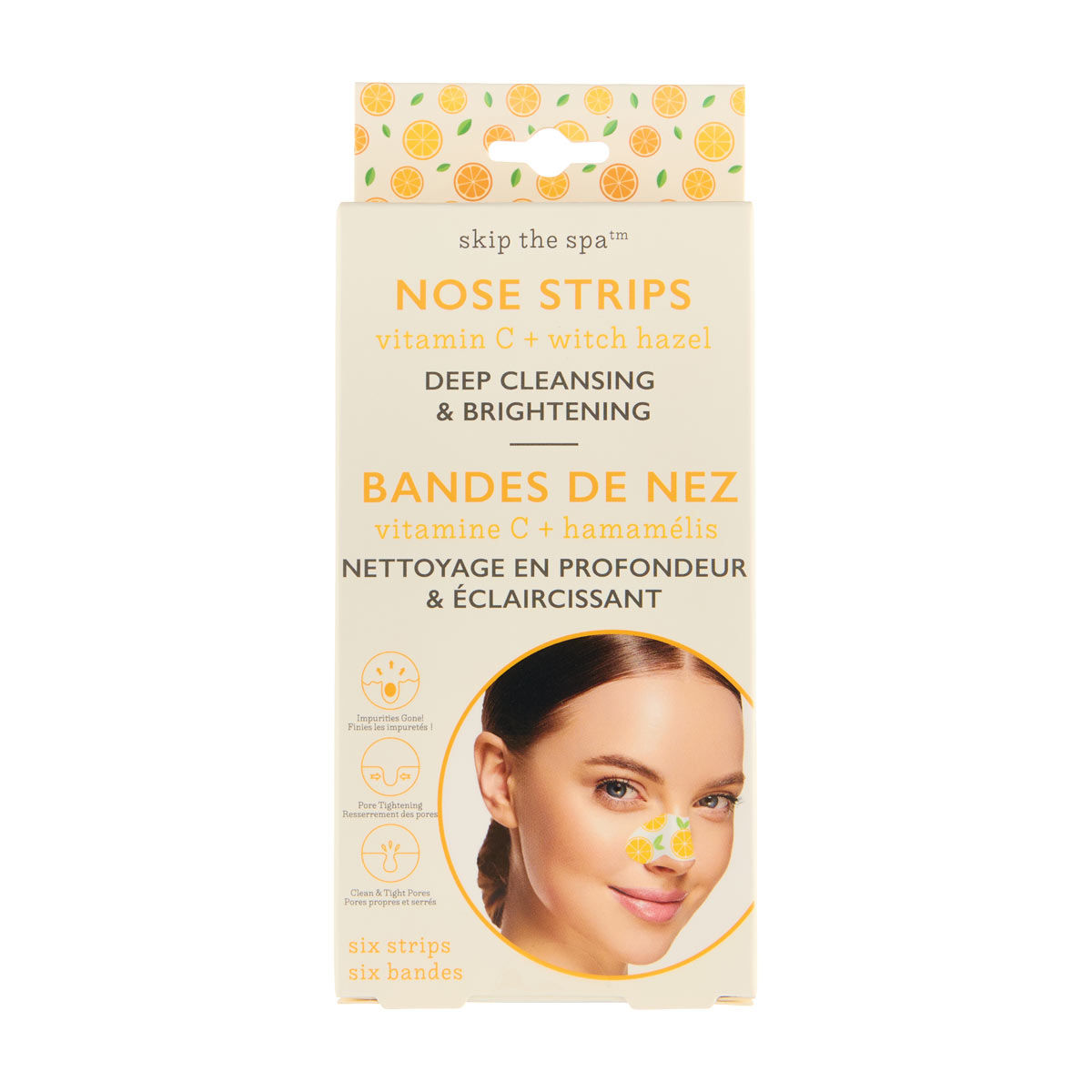 skip the spa Nose Strips, Vitamin C + Witch Hazel, 6 ct
