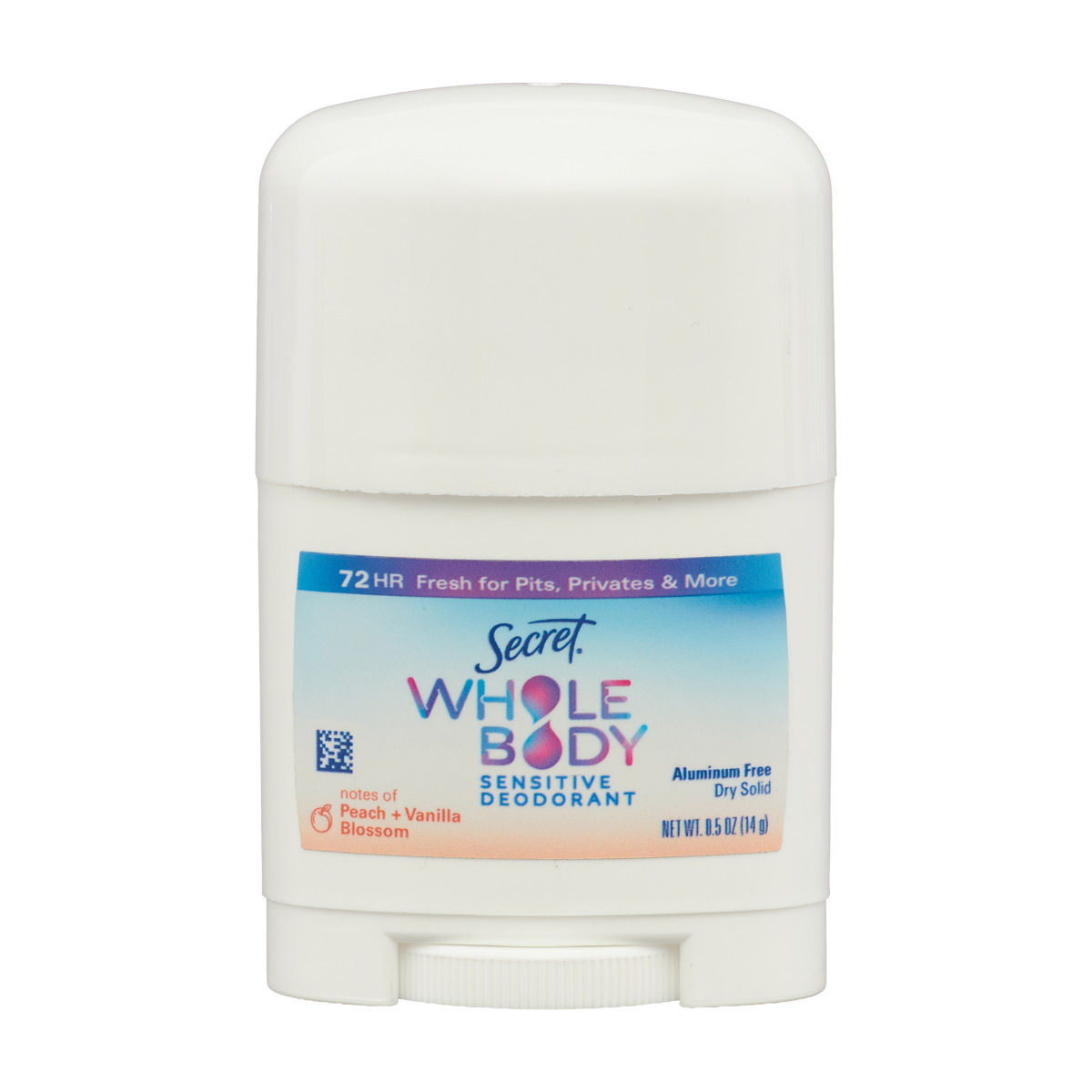 Secret Whole Body Sensitive Deodorant, Peach + Vanilla Blossom, 0.5 oz