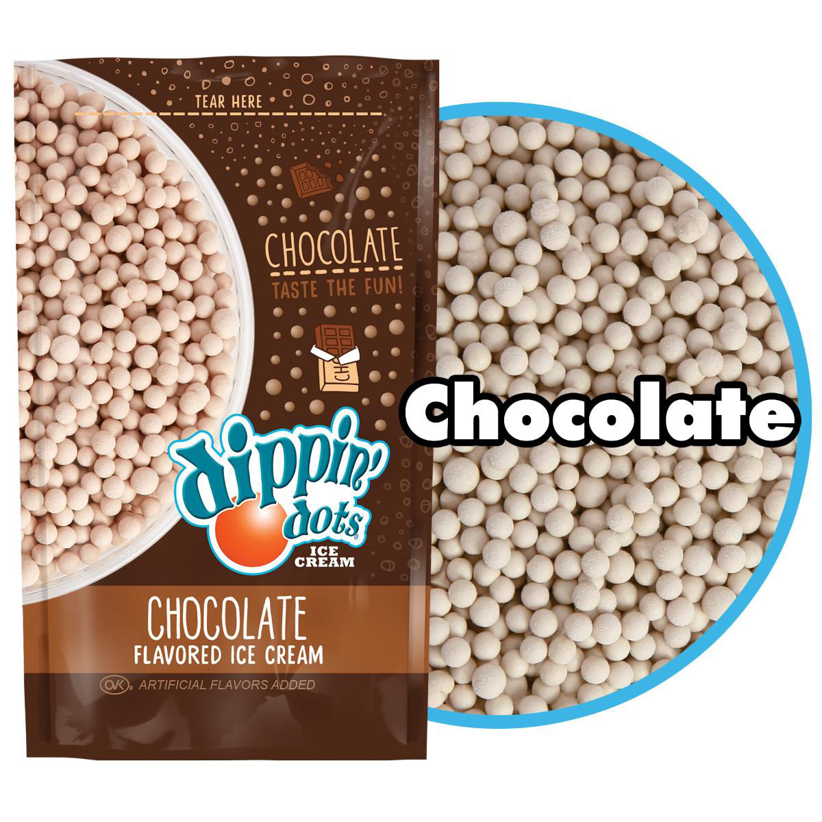 Dippin' Dots Chocolate Ice Cream, 2.5 oz