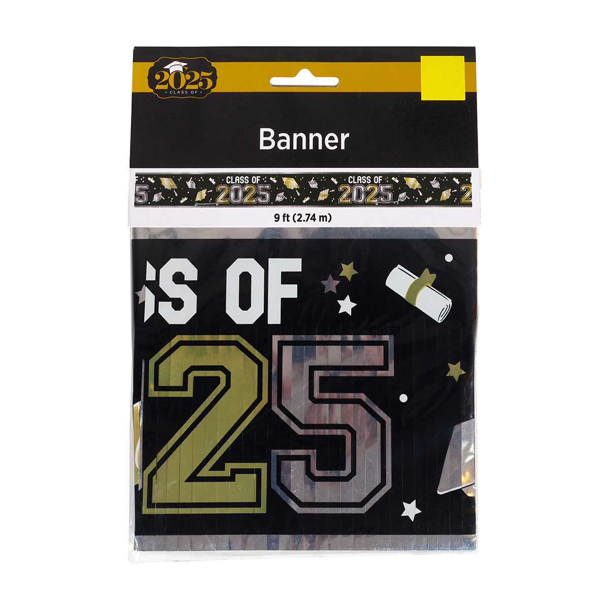 Black-&-Gold-Grad-Foil-Fringe-Banner,-1ct