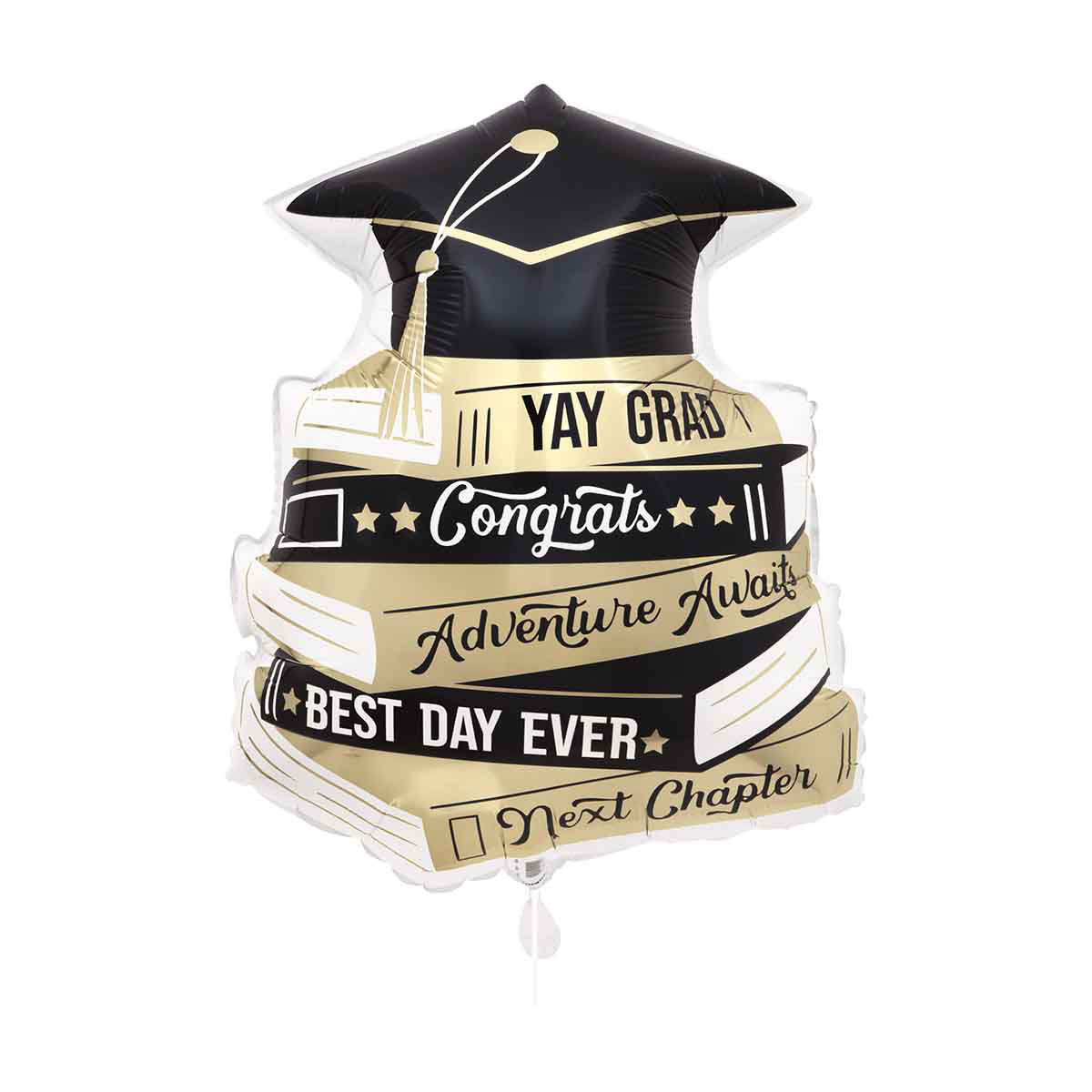 Book Stack Graduation Foil Balloon, 1 ct