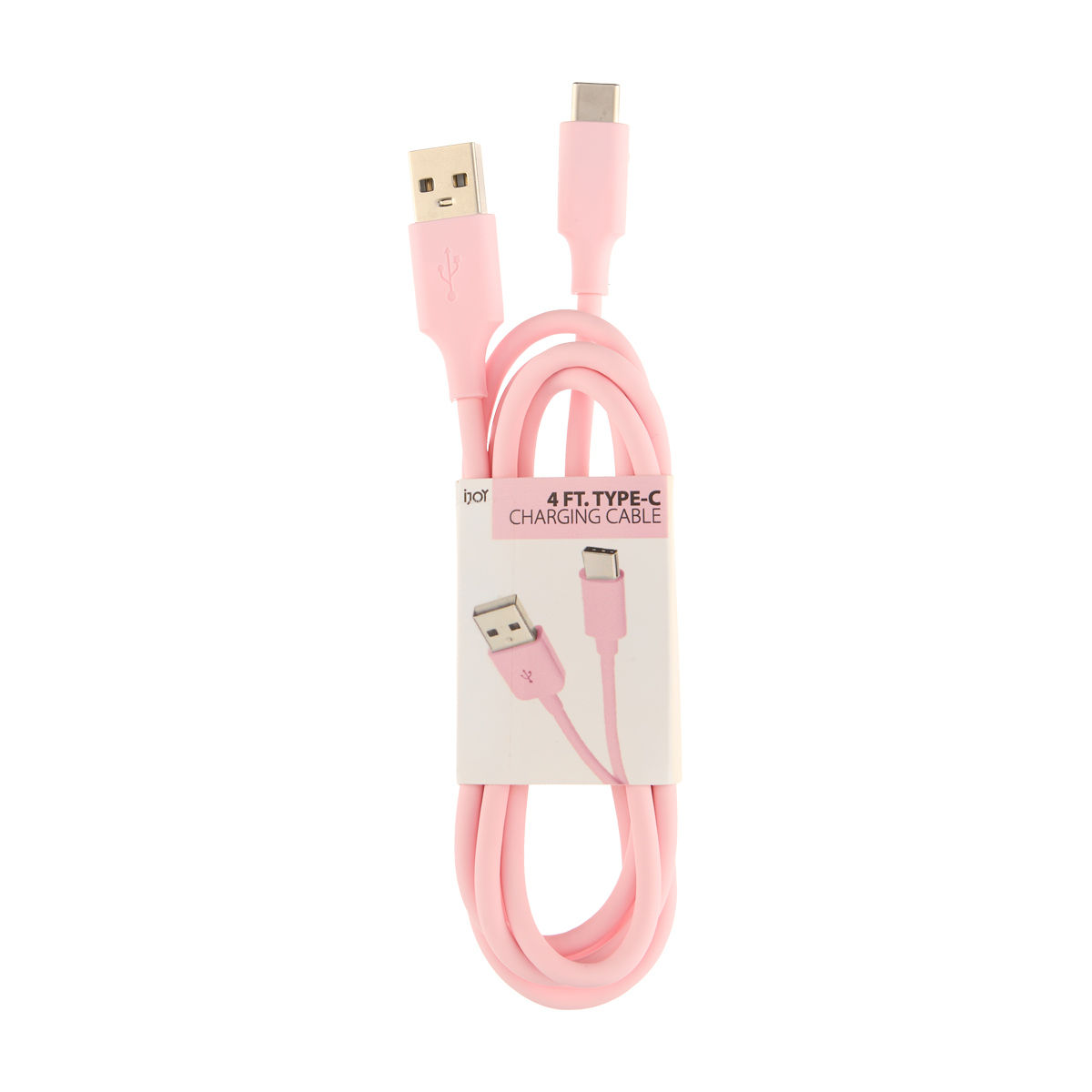 iJoy Type-C Charging Cable, 4 ft, 3 Assorted Colors