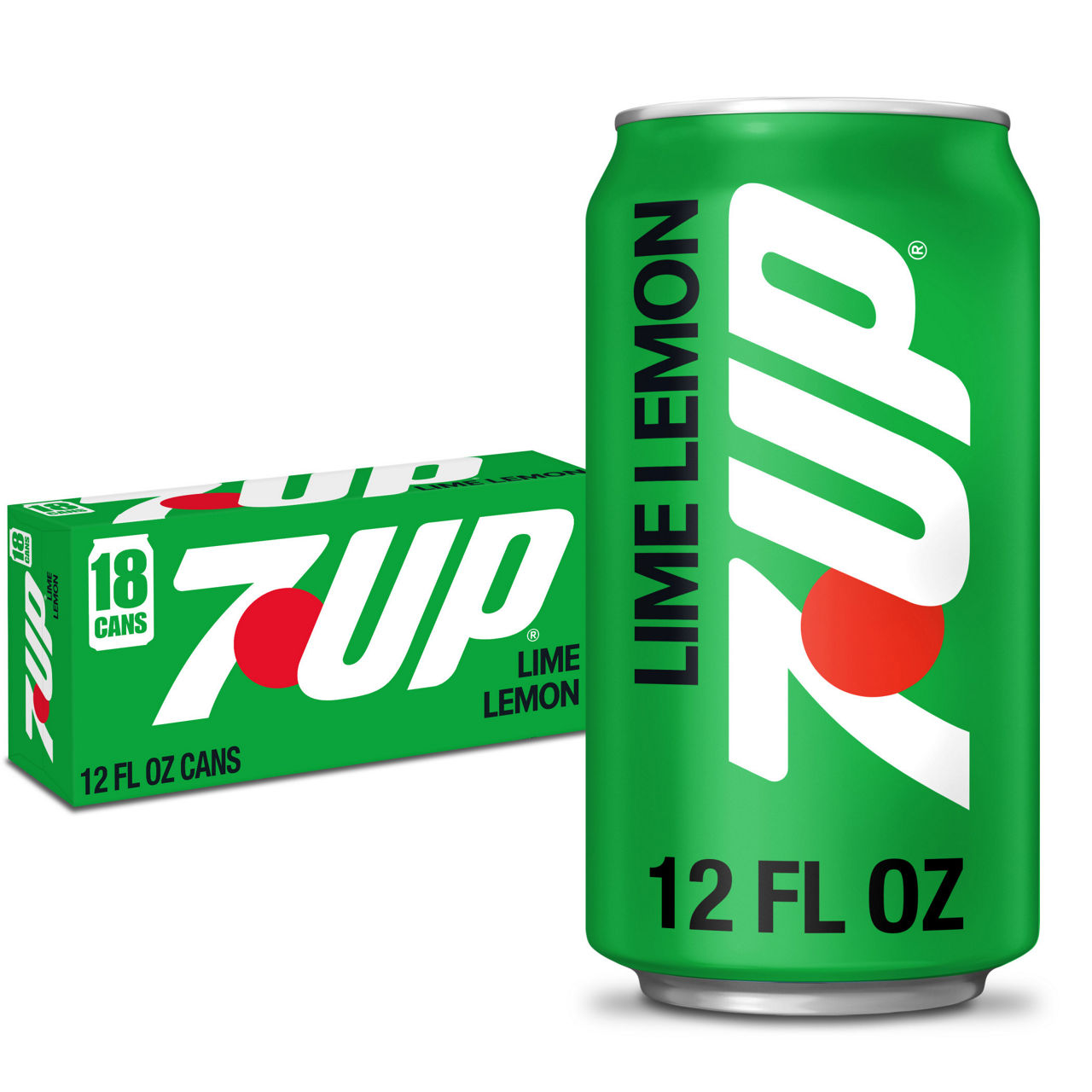 7UP Lime Lemon Soda, 12 fl oz cans, 18 pack