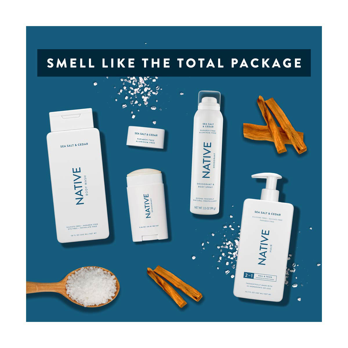 Native Sea Salt & Cedar デオドラント75g×2個 Native Sea Salt