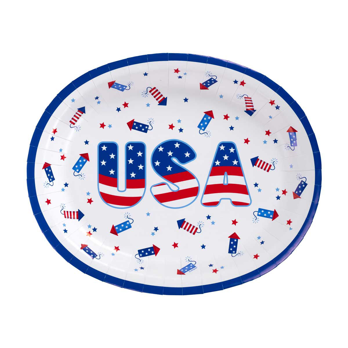 USA All Day Oval Plates, 8 ct